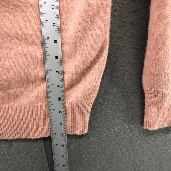Uniqlo Wool Stretch Sweater Womens M Pink Cowl Neck Lightweight - Picture 12 of 12